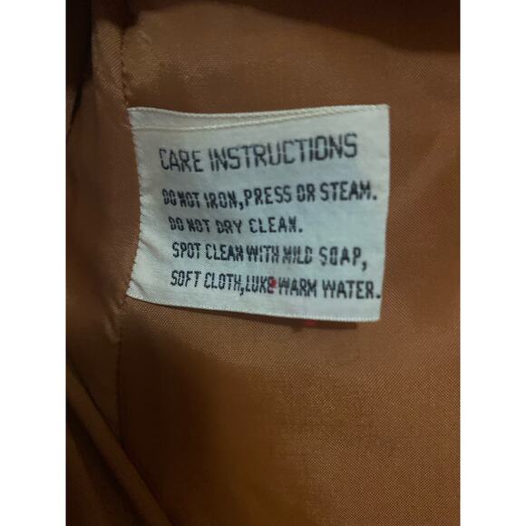 Vintage 70's Montgomery Ward Long Coat Size 20.5 Belted Retro Manmade Fabric - Picture 6 of 16